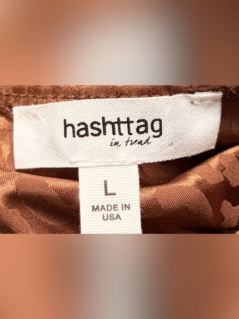 Satin Cowl Neck Halter Tank Top - Copper - Picture 4 of 4